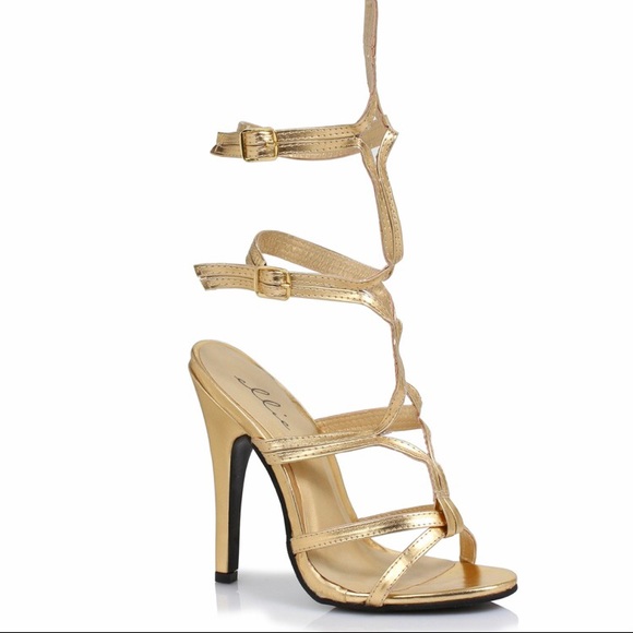 Gold Goddess/Egyptian Wrap Heels - Picture 1 of 4